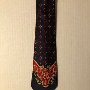 VERSACE MEN'S NAVY 100%SILK TIE  WIDTH: 3 5/8" LENGTH: 61 1/2" MADE IN ITALY